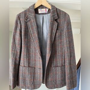 Vintage Pendleton Herringbone and Plaid Blazer